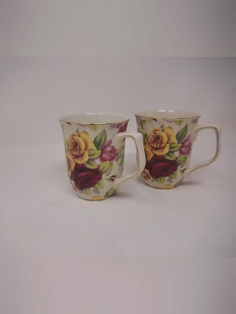 Royal Alfreda Fine China Porcelain Country Rose Series Tea Mug Coffee Set 90s